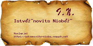 Istvánovits Niobé névjegykártya